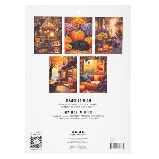 Brea Reese® 9" x 12" Smalltown Halloween Scratch Art Paper Pad